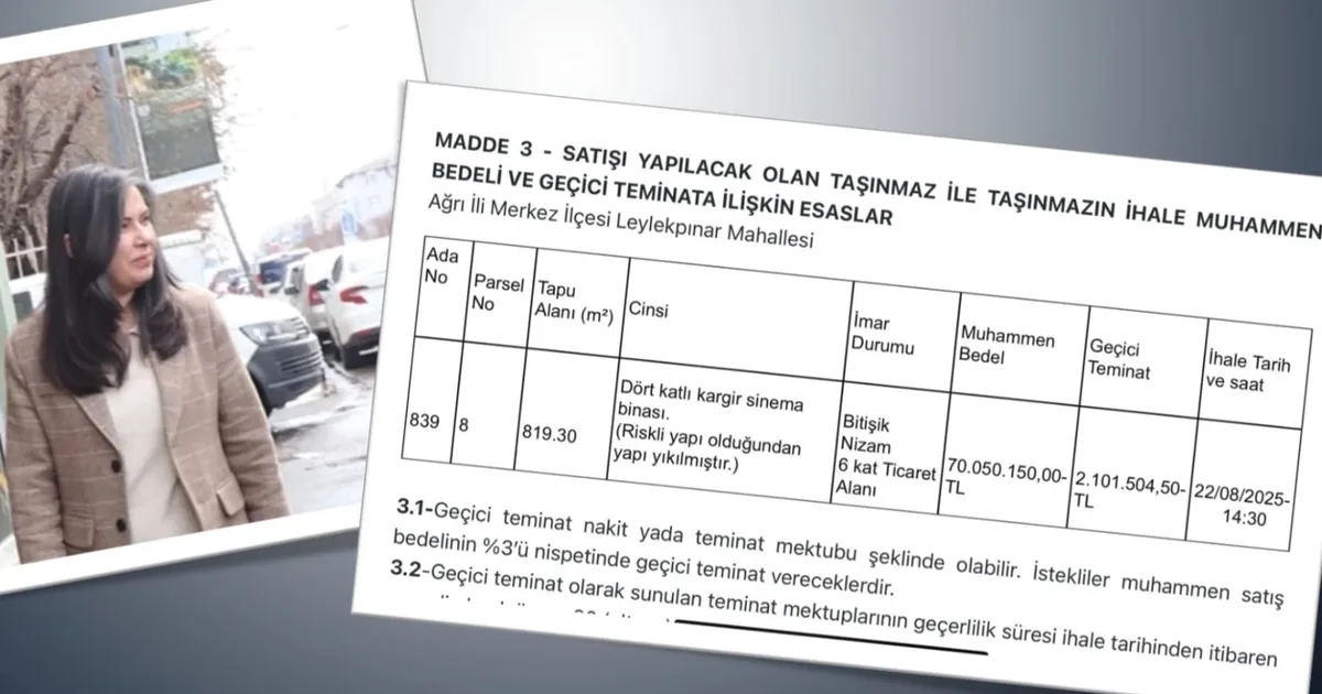 Ağrı Belediyesi’nin arsa satışı tepki çekti: Kültürel miras satılıyor!