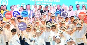 Bursa Yıldırım Belediyesi tarafından sünnet ettirilen 600 çocuk için düzenlenen
