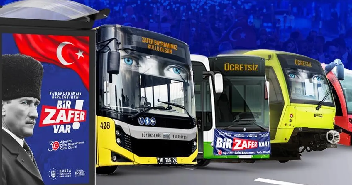 Bursa’da toplu ulaşıma ‘Zafer’ desteği