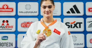 Konya Büyükşehir Belediyespor’un milli judocusu Sinem Oruç, Kuzey Makedonya’da düzenlenen