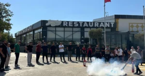 ÇAK-TİM takımı ve Çayırova Belediyesi İş Güvenliği Uzmanları, toplumsal tesiste