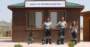 Nevşehir Belediyesi Kahveci Dağı’nda elektrikli scooterli özel güvenlik görevlileri görevlendirildi.