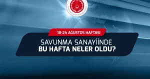 Savunma Sanayii Başkanlığı (SSB), 18-24 Ağustos 2025 haftasında ASELSAN, HAVELSAN,