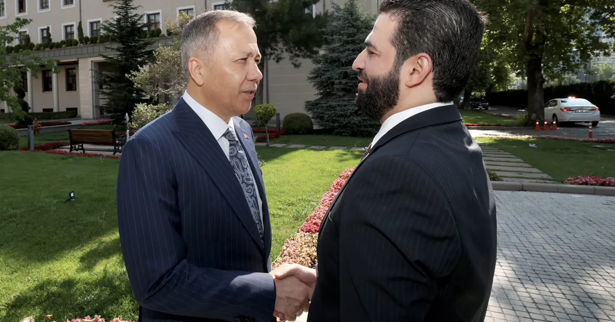İçişleri Bakanı Ali Yerlikaya, Suriye İçişleri Bakanı Enes Hattab ve