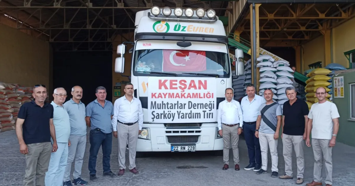 Yangın mağduru çiftçilere yem desteği