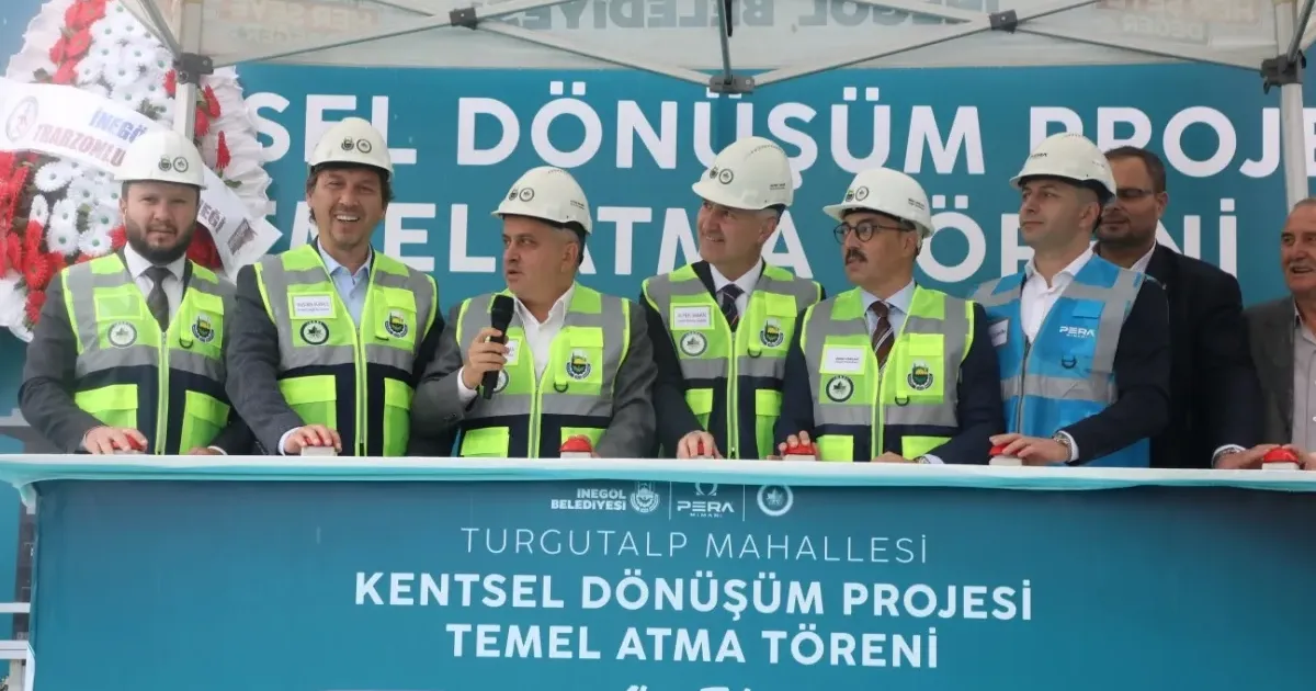 Bursa İnegöl’ün birinci yerinde kentsel dönüşüm uygulaması olan Turgutalp Mahallesi