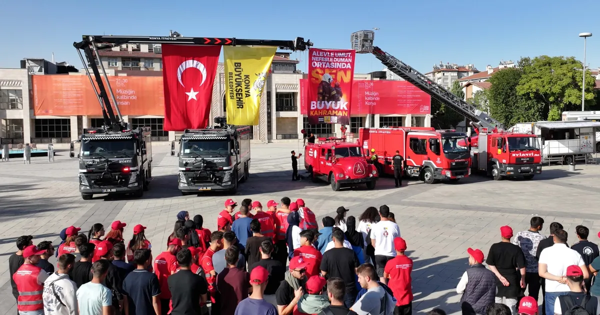 Konya İtfaiyesi’nden farkındalık etkinliği