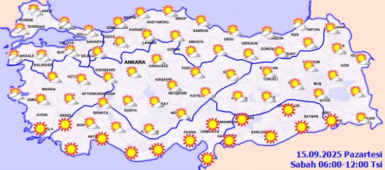 Meteoroloji uyardı: Batı ve iç kesimlerde yerel sağanak bekleniyor