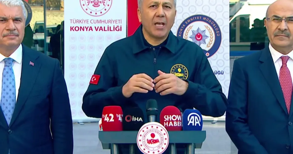 İçişleri Bakanı Ali Yerlikaya, Konya’da düzenlenen basın toplantısında, kabine devrinde