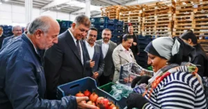 İzmir Büyükşehir Belediye Lideri Dr. Cemil Tugay, Selçuklu çiftçilerle nar
