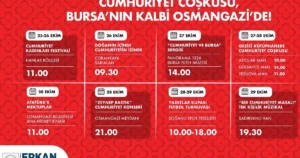 Osmangazi Belediyesi, Türkiye Cumhuriyeti’nin 102’nci kuruluş yıl dönümünü büyük bir