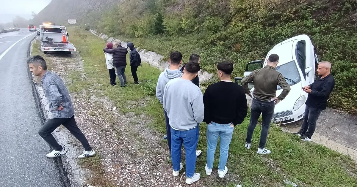 Düzce-Akçakoca karayolunda korkutan kaza