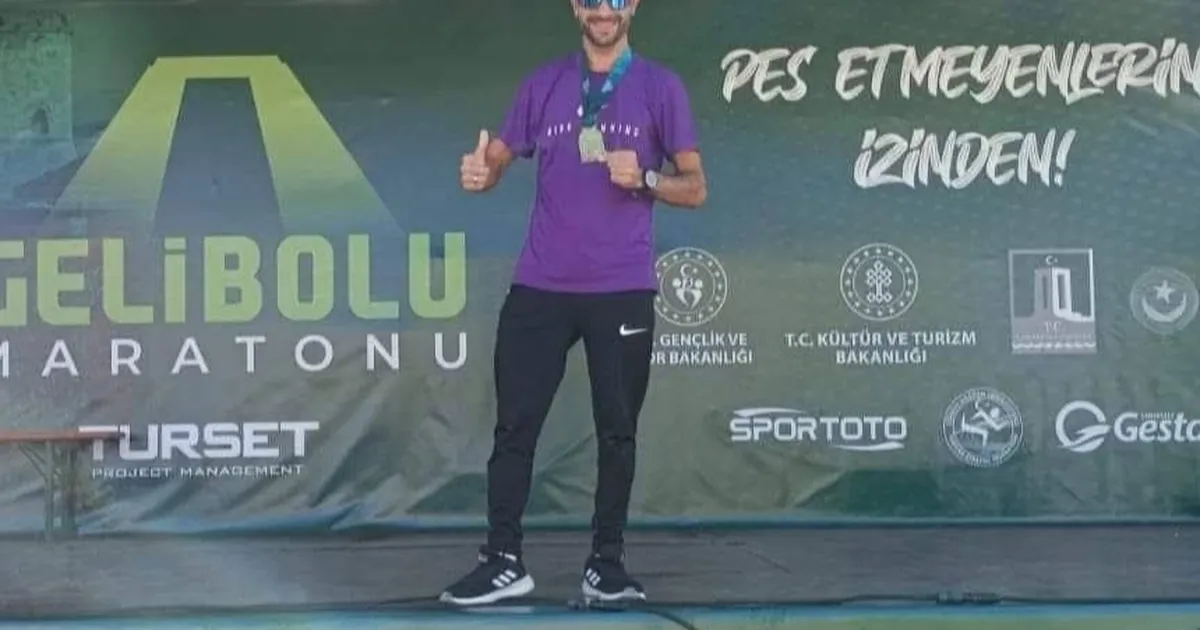 Edirne'de Keşanlı atlet Ahmet Tek, Gelibolu Maratonu'nda Yarı Maraton'da bin