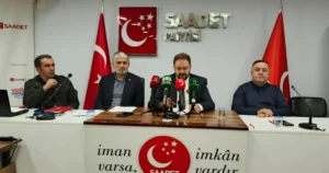 Bursa’nın su krizine dikkat çekmek amacıyla Saadet Partisi Bursa Vilayet