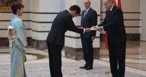 Cumhurbaşkanı Recep Tayyip Erdoğan, Cumhurbaşkanlığı Külliyesi'nde Lübnan, Gana, Filistin, Gine
