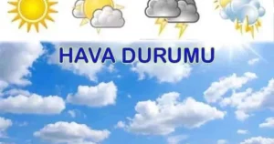 Bugün Türkiye'nin kuzey, iç ve batı bölümleri kesimli bulutlu, Güney