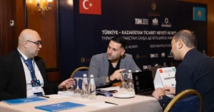 Türk ve Kazak iş insanları iki ülke ortasındaki dış ticaret