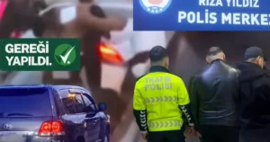 İstanbul Sancaktepe’de aykırı istikametten gelip bir motosikletliye saldıran iki kişi