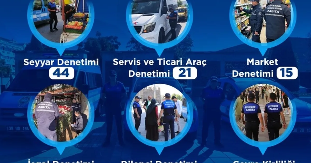 Kayseri zabıtasından yoğun denetim