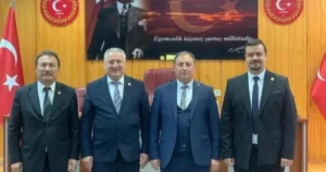 Edirne Vilayet Genel Meclisi’nin Keşanlı üyeleri Sezgin Gündoğdu, Vedat koyuncu,