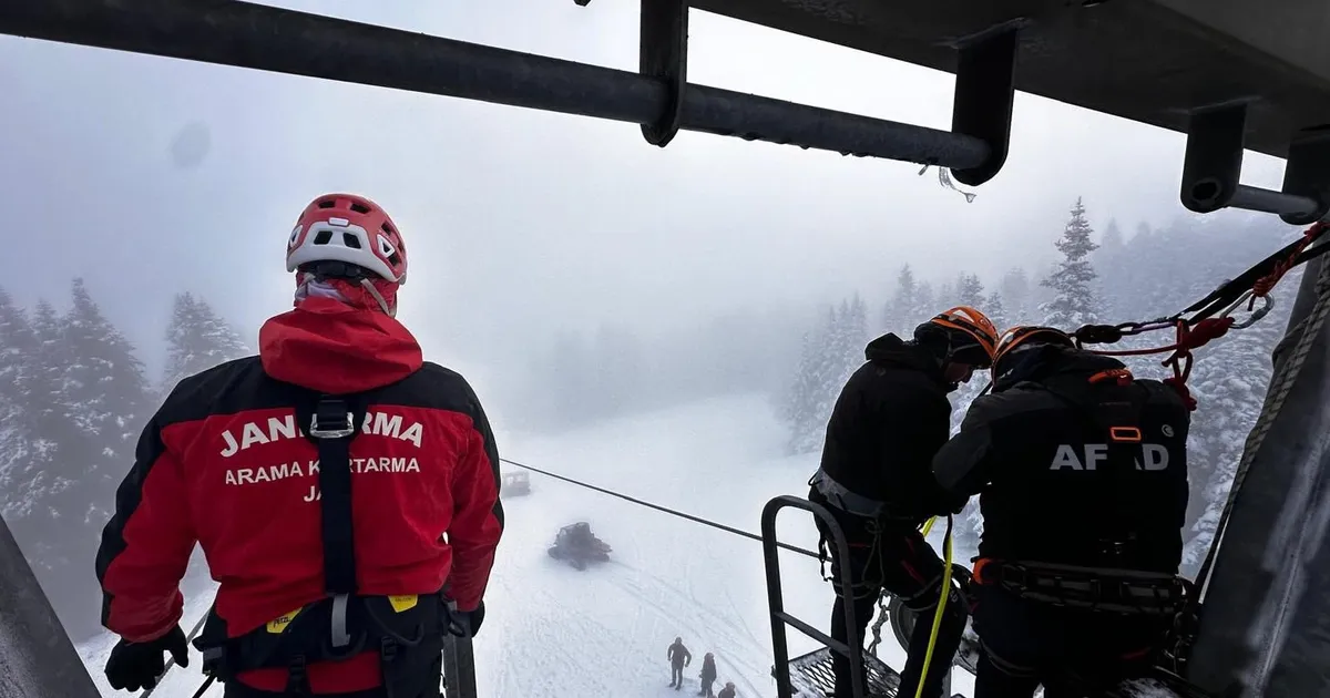 Bursa Jandarması ve AFAD’dan Uludağ’da teleferik tatbikatı