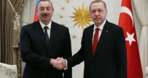 Cumhurbaşkanı Recep Tayyip Erdoğan, Azerbaycan Cumhurbaşkanı İlham Aliyev ile bir