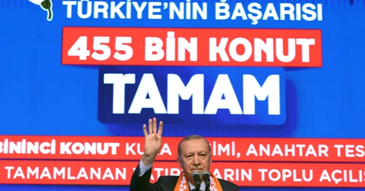 Erdoğan: 455 bininci konutu teslim ediyoruz