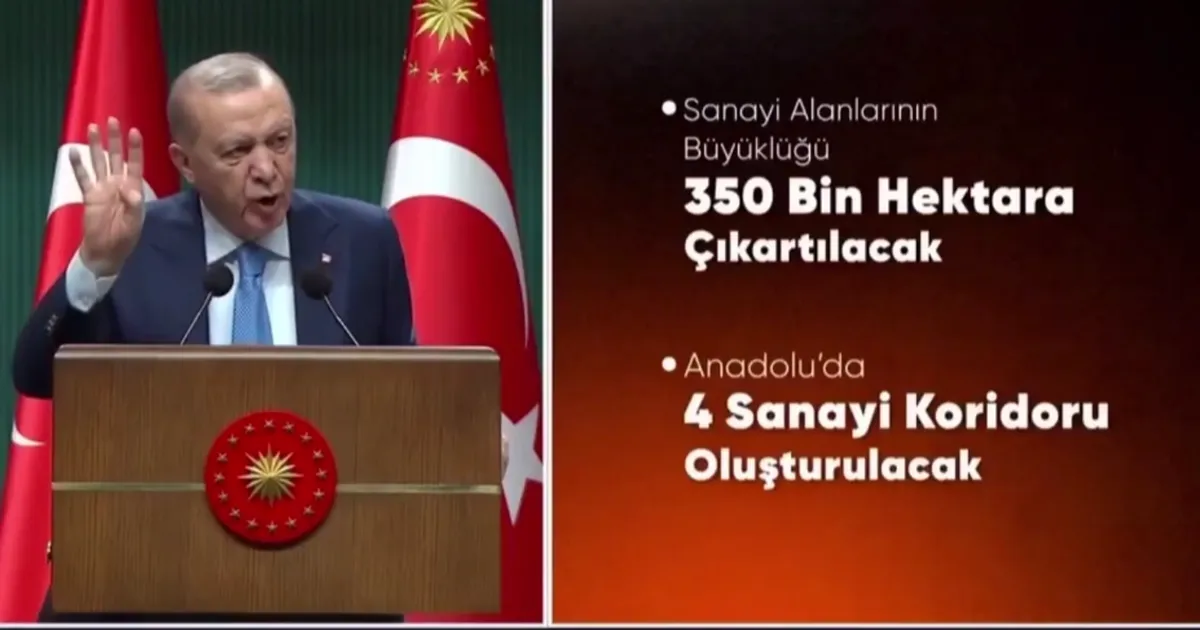Kabine sonrası önemli mesajlar… Ekonomide 2028 hedefi 1,9 trilyon dolar… Anadolu’da 4 sanayi koridoru oluşturulacak