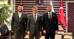 Edirne'de Keşan Ticaret ve Sanayi Odası yönetimi, Keşan Kaymakamı Aziz Mercan ile birlikte