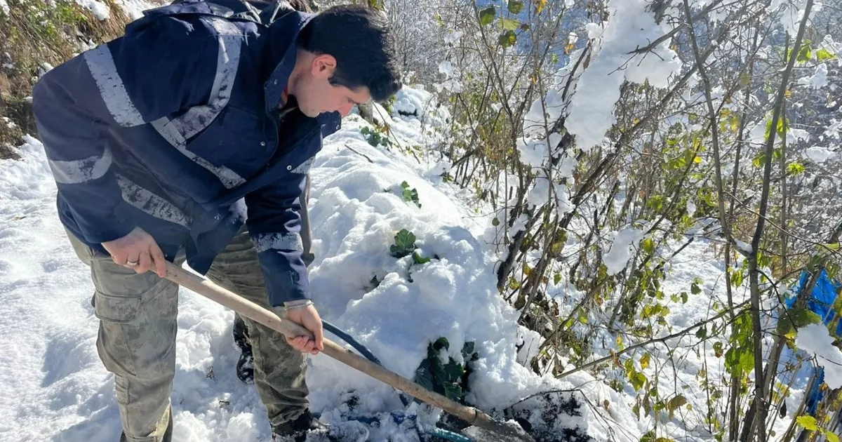 Ordu’nun yüksek ilçelerinde su hatları dondu