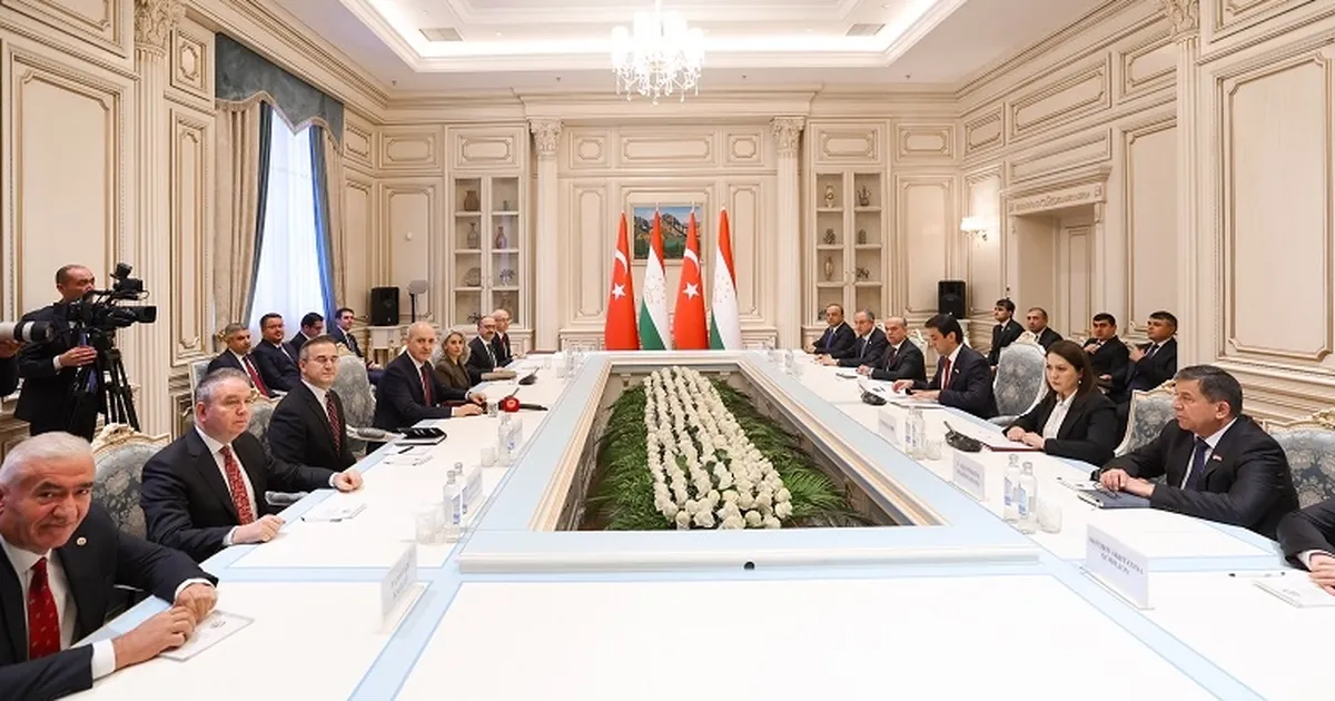 TBMM Başkanı Kurtulmuş, Tacikistanlı mevkidaşı ile buluştu