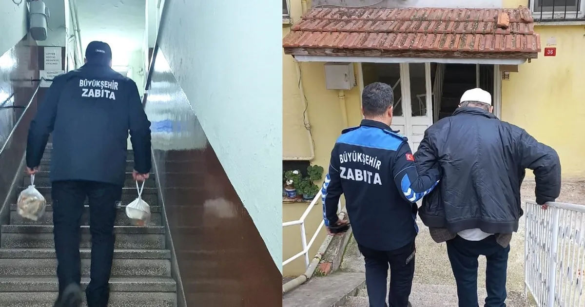 Balıkesir’de soğuk havada vatandaşa destek