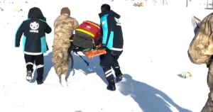 Batman’ın Gercüş ilçesinde rahatsızlanan bir vatandaş, Diyarbakır Jandarma Hava Grup