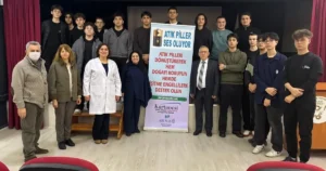 Bursa'da atık pillerin doğaya zararlarının anlatıldığı konferansa yoğun ilgi gösteren