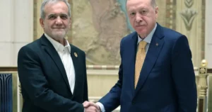 Cumhurbaşkanı Recep Tayyip Erdoğan, İran Cumhurbaşkanı Mesud Pezeşkiyan ile gerçekleştirdiği