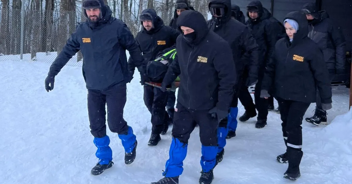 Kartepe Kuzuyayla’da kış tatbikatı