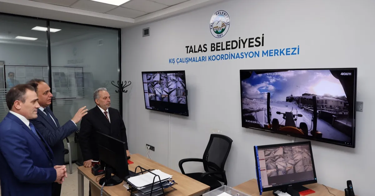 Kayseri Talas’ta kış çalışmalarına teknolojik takip