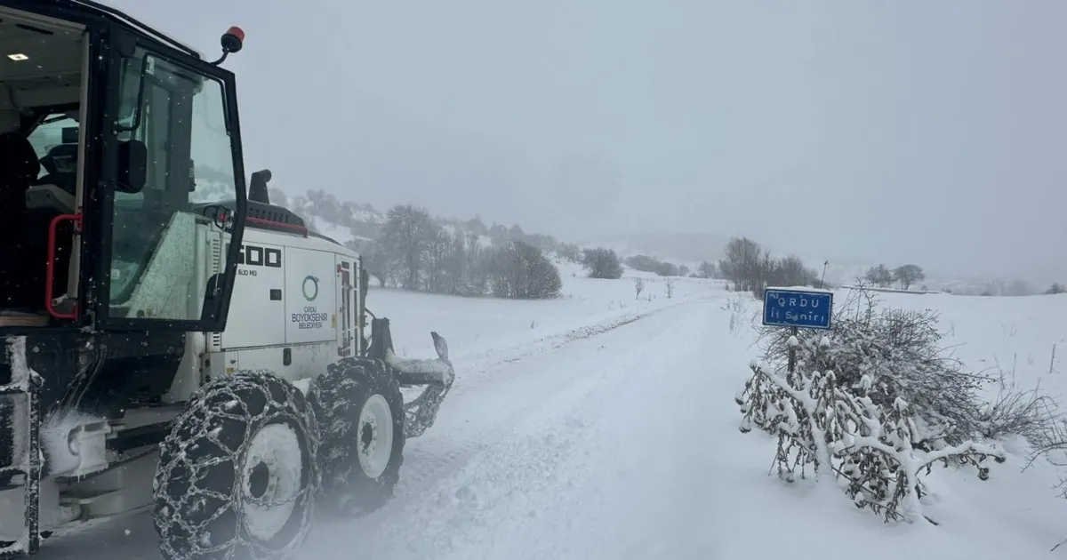 Ordu’da karla mücadelede Büyükşehir seferberliği