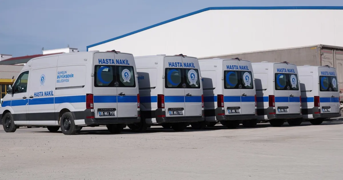 Samsun’da hasta nakil aracı sevinci