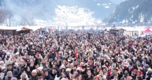 Trabzon Büyükşehir Belediyesi öncülüğünde gerçekleştirilen Uzungöl Kış Festivali, üçüncü gününde