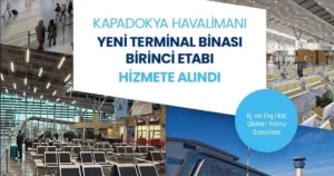 Yeni terminalin birinci etabında iç ve dış hat giden yolcu