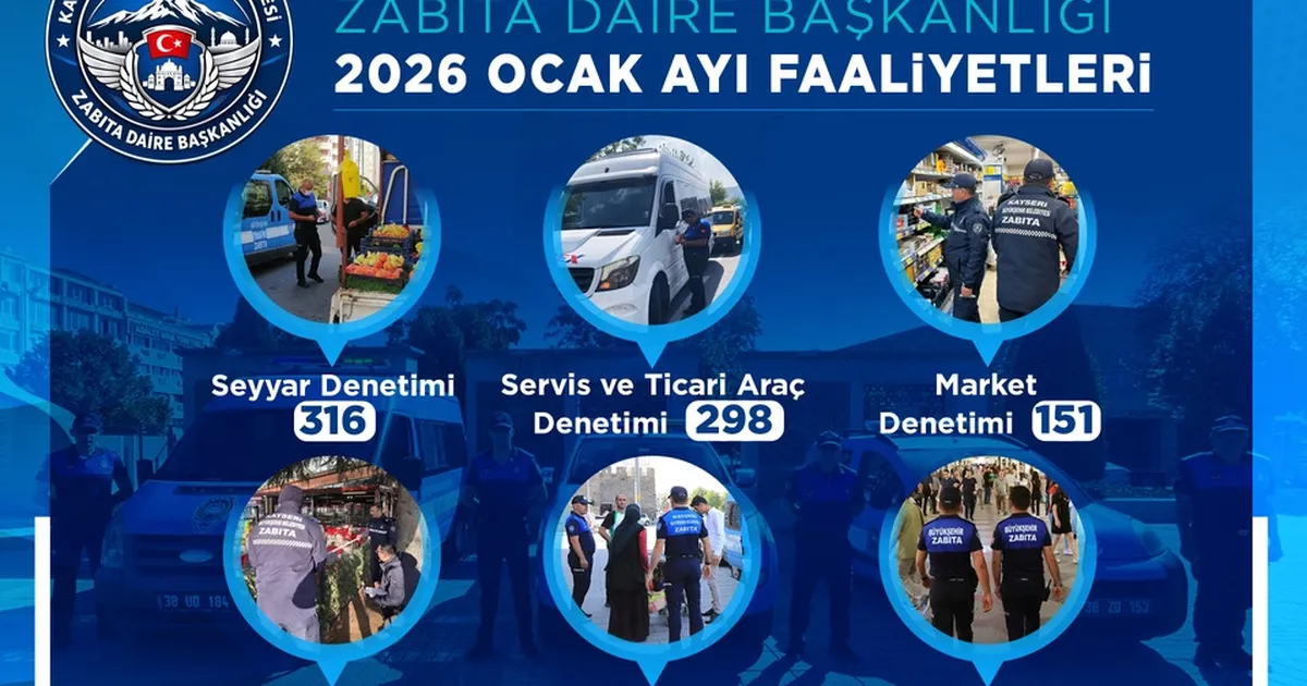 Kayseri Büyükşehir Belediyesi Zabıta Daire Başkanlığı, şehir genelinde huzur, güvenlik