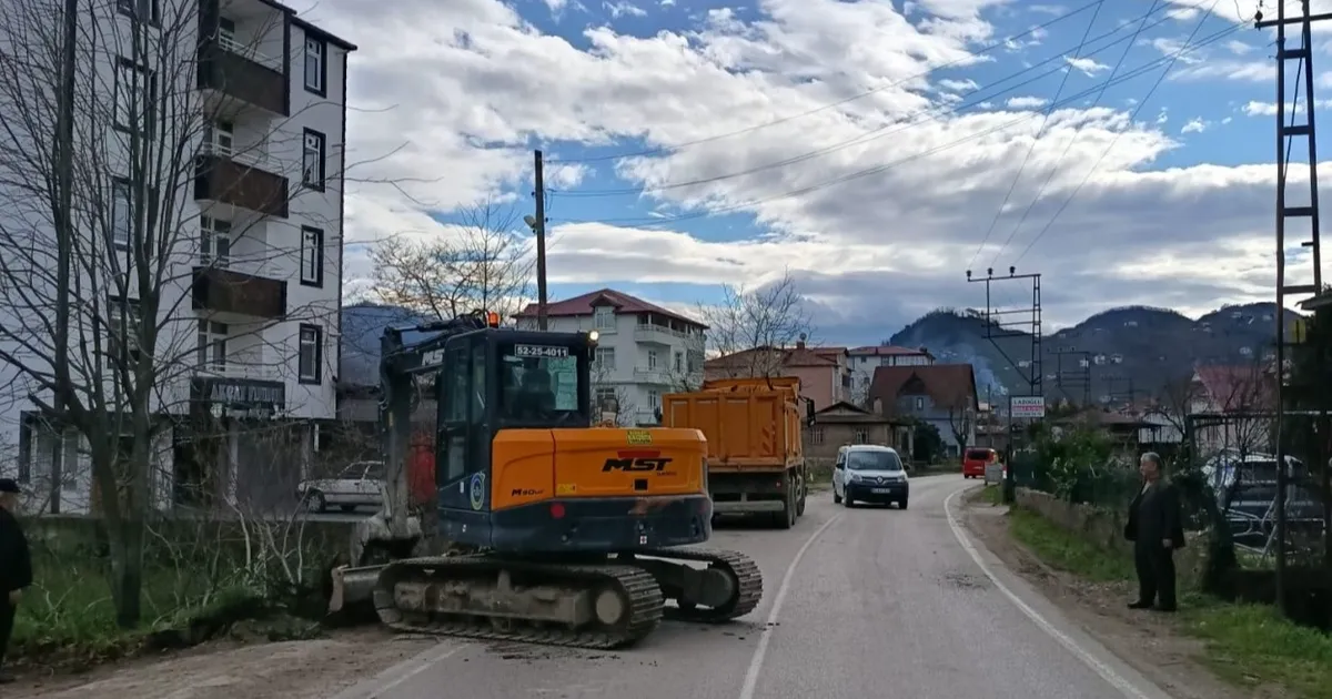Ordu’da yol çalışmaları hızlandı