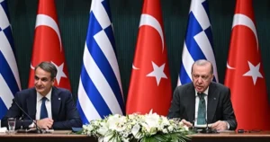 Cumhurbaşkanı Recep Tayyip Erdoğan, Yunanistan Başbakanı Kiryakos Miçotakis ile düzenlenen
