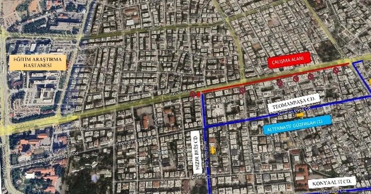 Antalya’da 100. yıl bulvarı yenileniyor