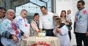 İzmir'in Bornova ilçesinde 21 Mart Dünya Down Sendromu Günü kapsamında