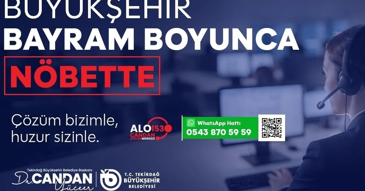 Büyükşehir bayram boyunca görev başında