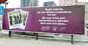 Kayseri Talas Belediyesi’nin Ramazan bayramı tebriği için açık hava reklam