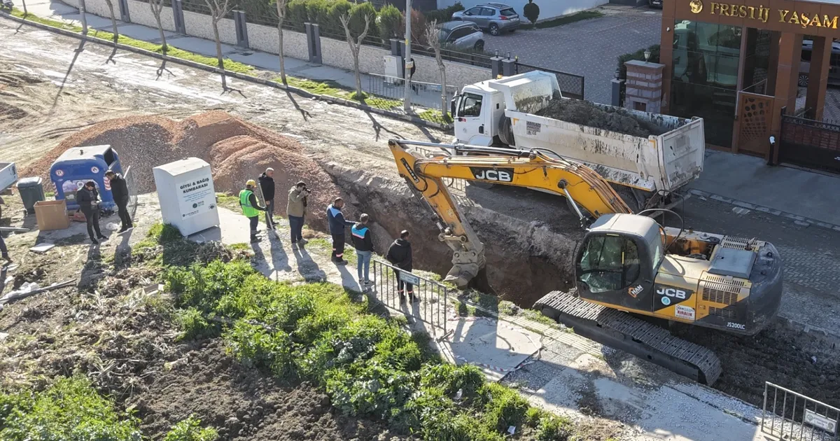Manisa Güzelyurt’ta sorunlu kanalizasyon hattına yenileme