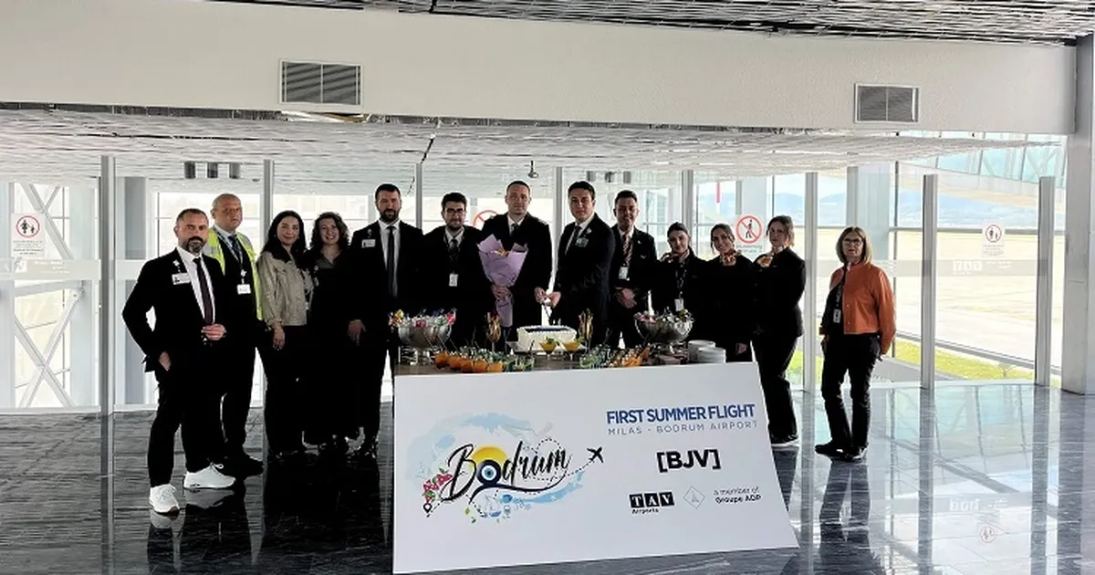 Milas-Bodrum Havalimanı sezonun ilk dış hat uçuşunu karşıladı